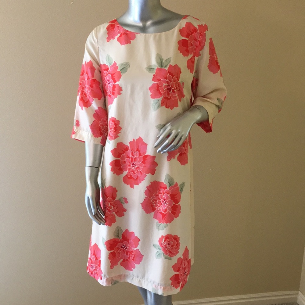 PENDLETON | Silk Floral Dress 3/4 Sleeves
